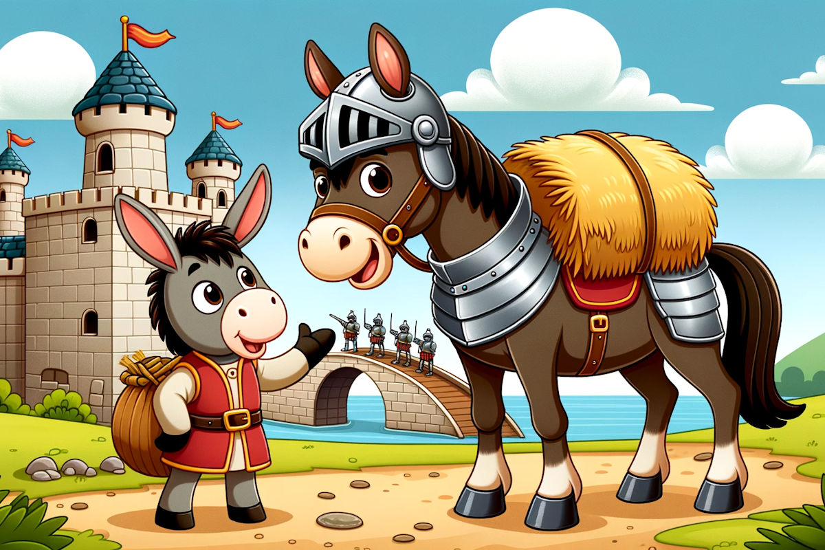 El asno cargador y el caballo de guerra: Una historia de amistad y valor 5 El asno cargador y el caballo de guerra: Una historia de amistad y valor