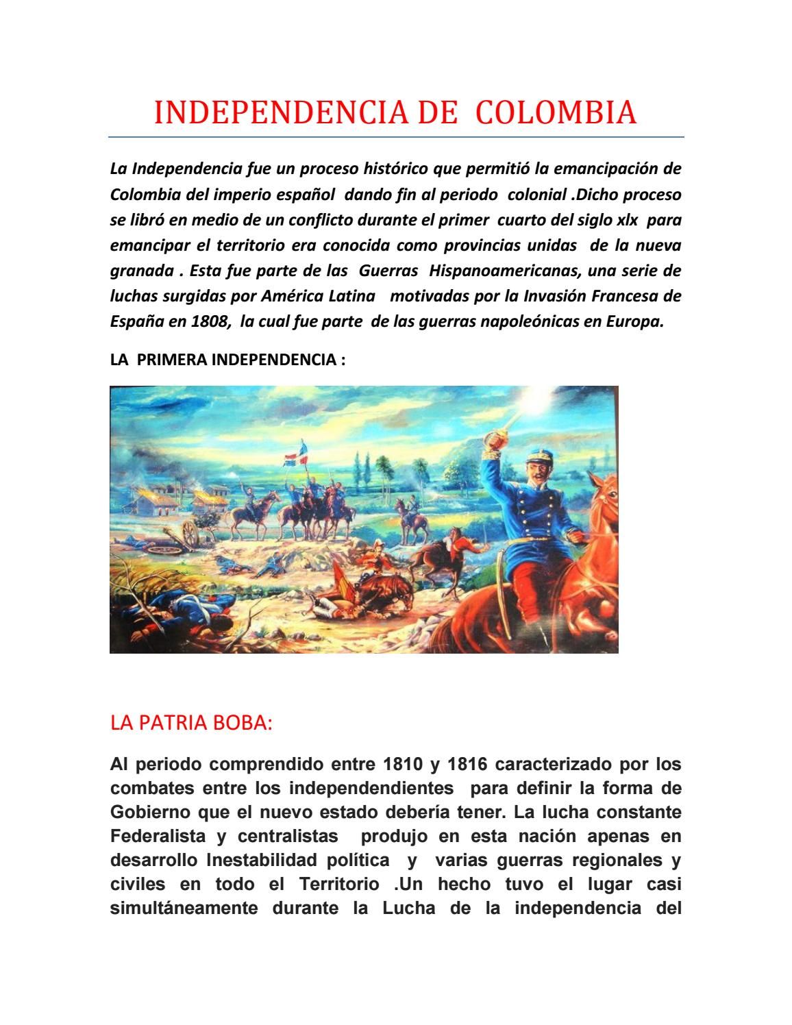 El Cuento de la Independencia de Colombia para Niños