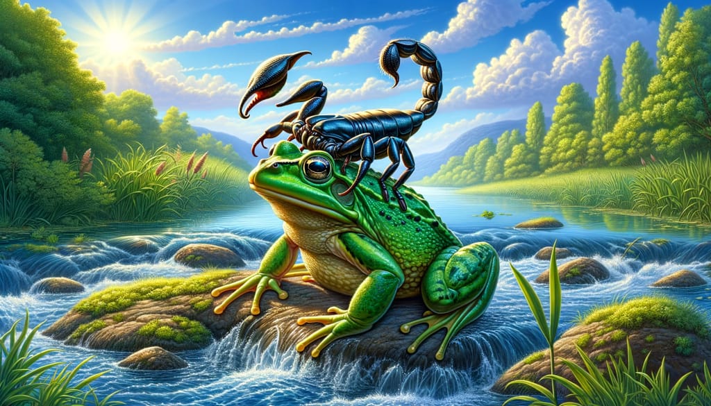 El Escorpión y la Rana: Una Historia de Confianza y Traición