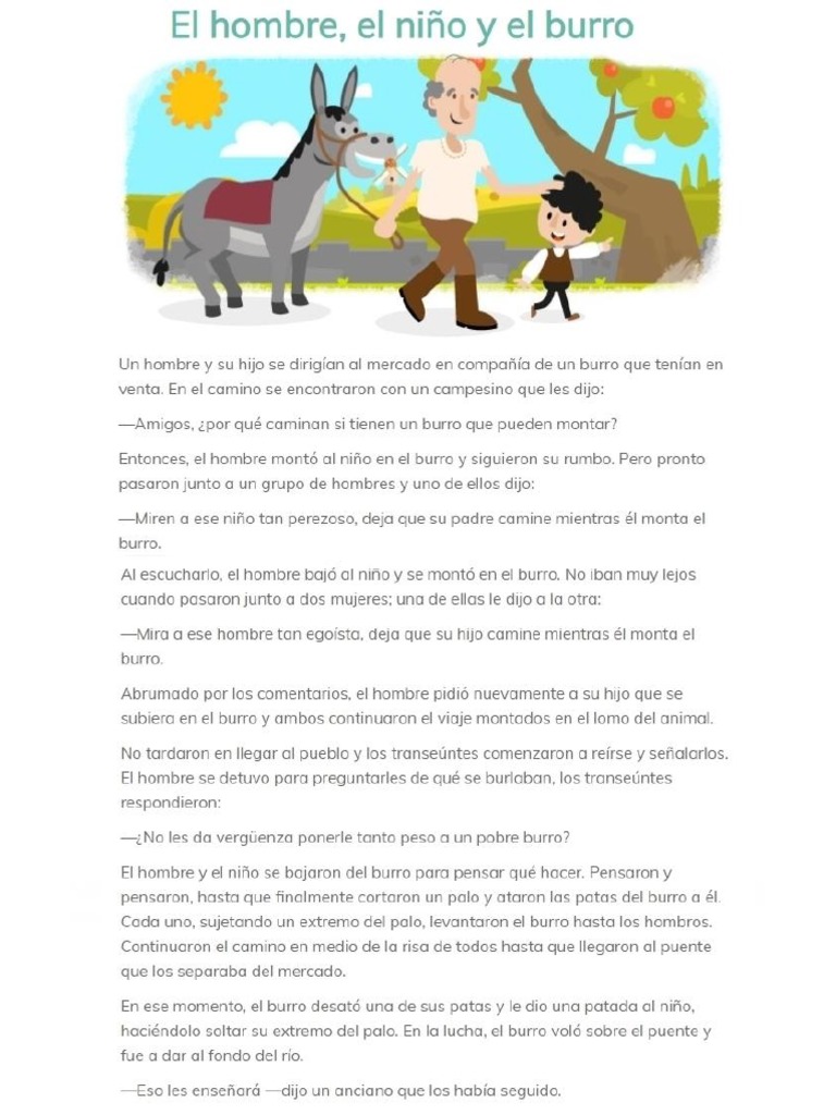 El Hombre, el Niño y el Burro: Una Lección de Sabiduría